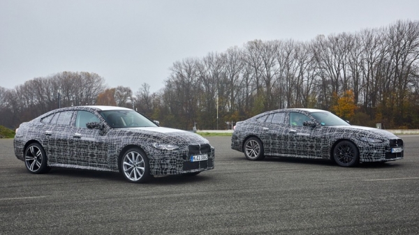 В преддверии скорой премьеры BMW показала седан i4 на новых кадрах