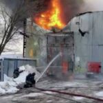 Пожар в московском ангаре локализовали
