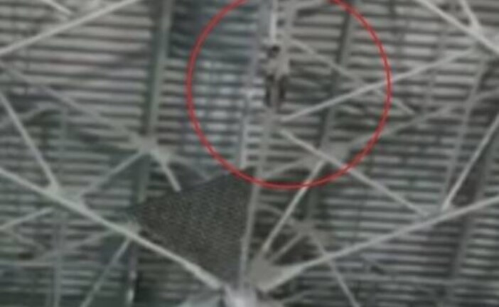 Забравшегося под крышу аэропорта Внуково «скалолаза» сняли с высоты